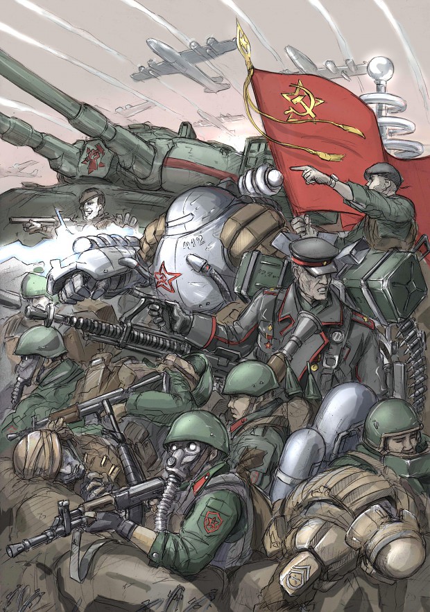 For the Soviet Union! poster colored version