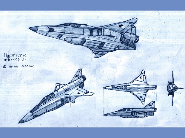 Hypersonic interceptor "Gagarin" concept-art