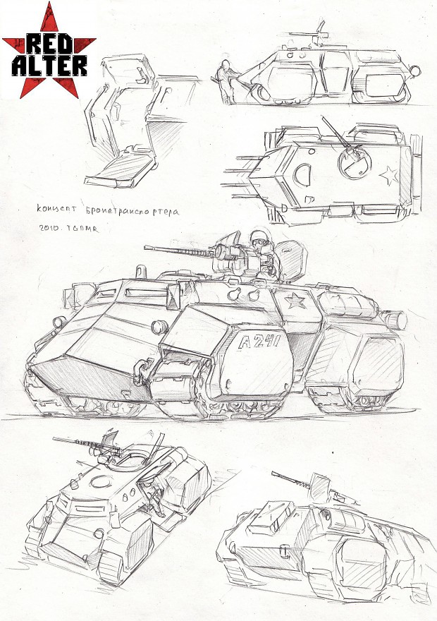 Soviet Heavy APC concept 1