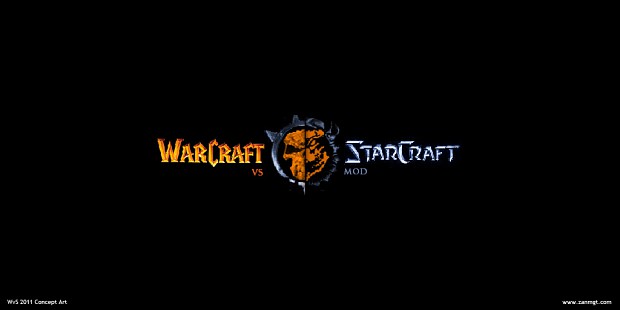 Warcraft vs Starcraft Logo concept art