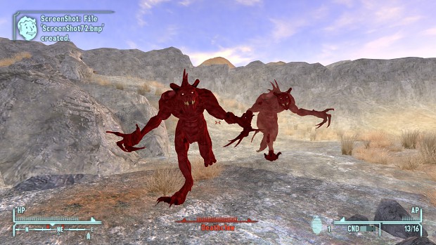 Redder deathclaw maybe too red- perhaps darker