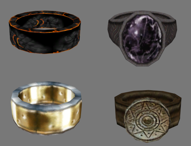 New models/textures for various rings