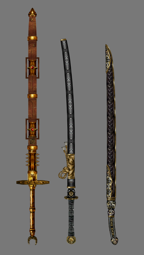 Weapon Sheathing support for a few uniques