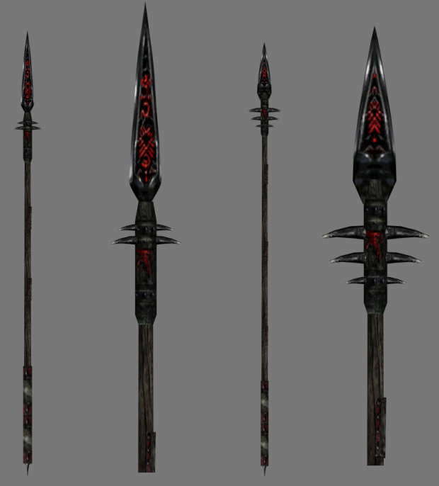 Updated the models of the Daedric Longspear/Spear