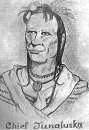 The Cherokee leader, symbol, and map