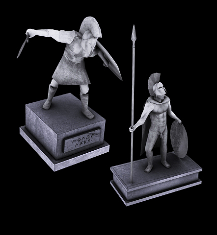 Two statues to be used in-game.
