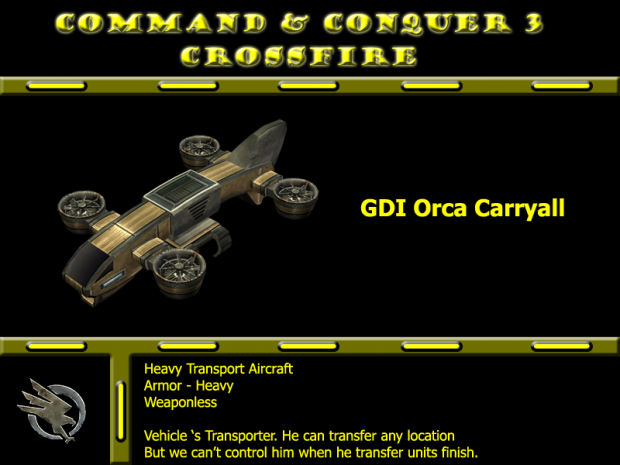 New model GDI Orca Carryall
