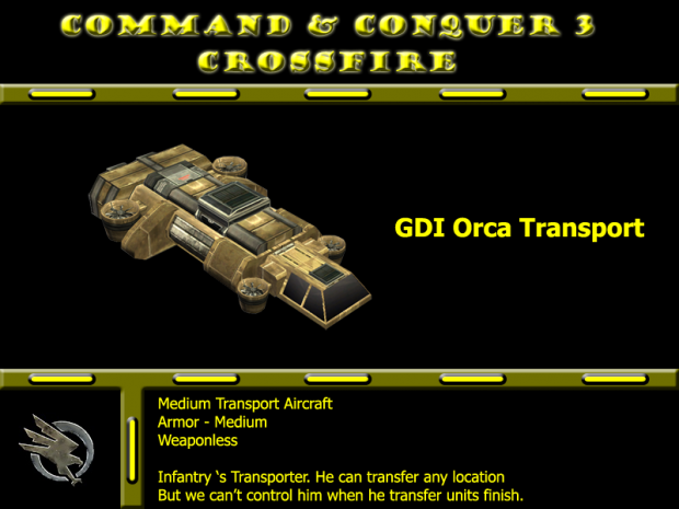 New model GDI Orca Transport