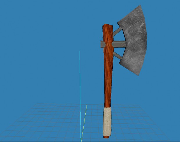 Axe with texture