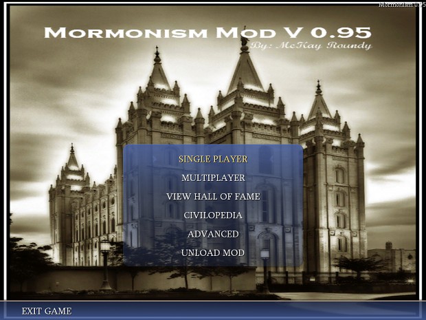 Mormonism Mod Main Menu