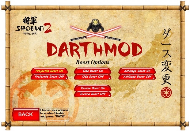 The Launcher of DarthMod: Shogun II