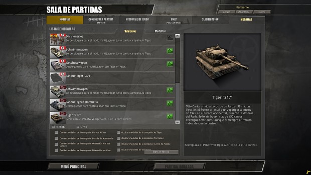 Reward tank: Tiger 217