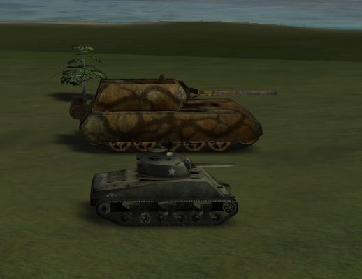 Maus Super Heavy Tank & Sherman