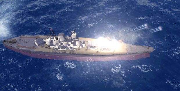 Yamato Super Battleship Firing 18 Inch Battery