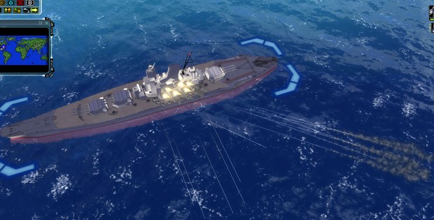 Yamato Super Battleship Firing Flak AA