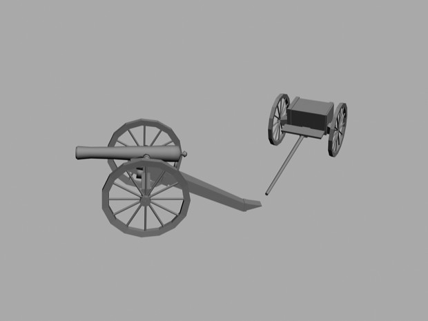 Cannon with box ammunition