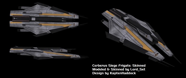 Cerberus Siege Frigate: Skinned