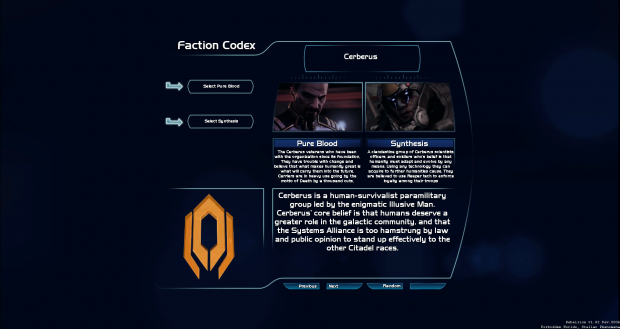 Faction Selection Screen