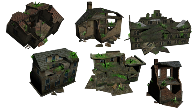 Tiberium Covered Ruins for YZ maps