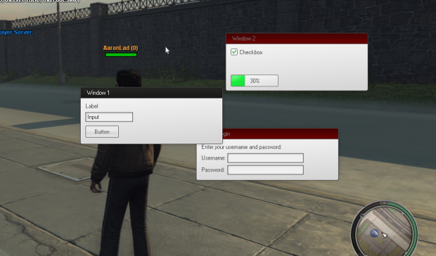 In-game gui rendering