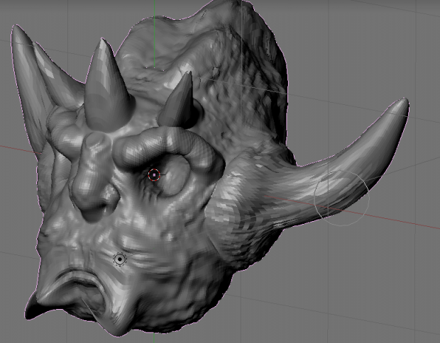 Head render of an orc