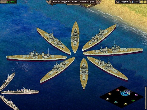 King George V battleship using RON animations