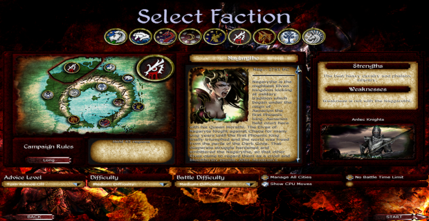 Factions Screen