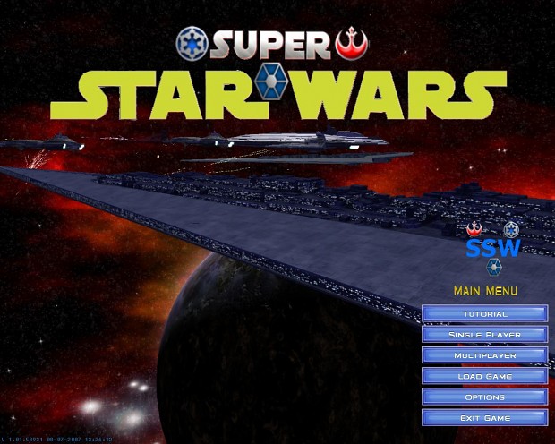 Super Star Wars Main Menu Version 3