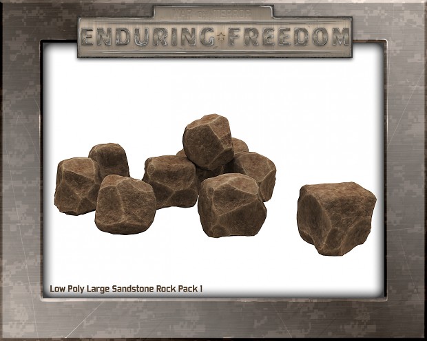 Low Poly Large Sandstone Rock Pack 1