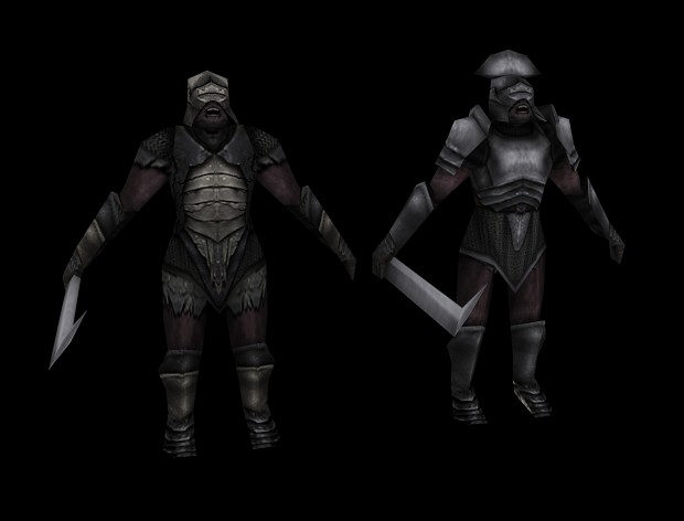 Regular and heavy armor Uruk-hai