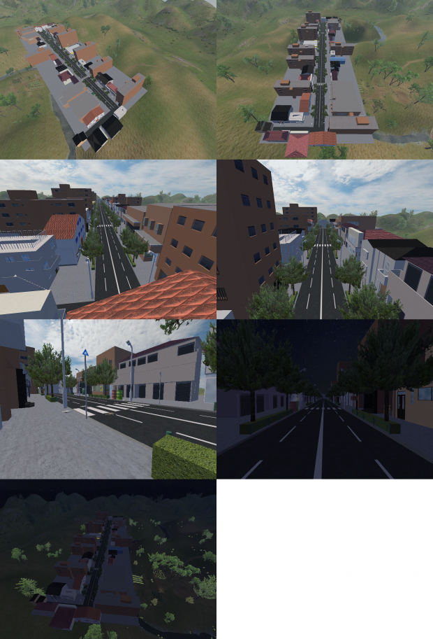 Gas Station Scene Ingame with Buildings