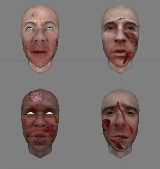 First 4 Zombie Faces