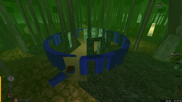 Forest: stone-henge style ruins