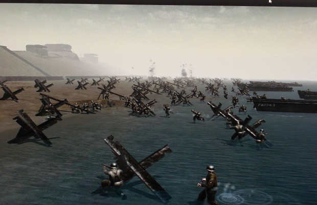 Allies storming the beach