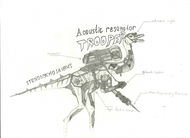 Stenonychosaurus troopers concepts