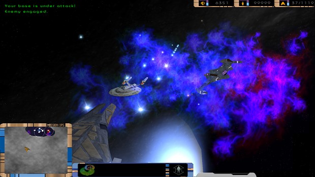 USS Enterprise being attacked by Dominion ships
