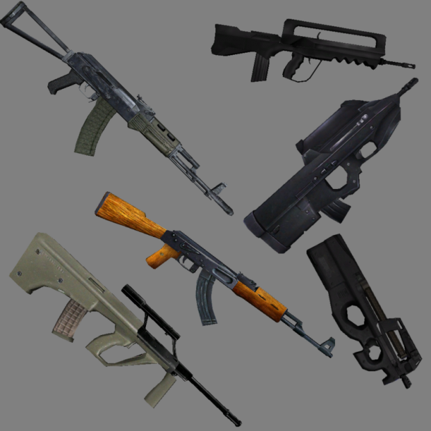 A large splash of some weapon models and textures