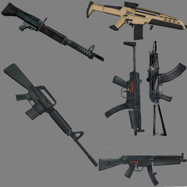 A large splash of some weapon models and textures