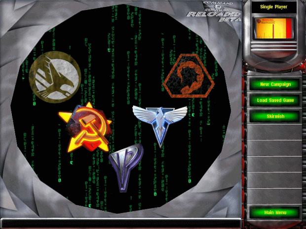 Screenshot main menu