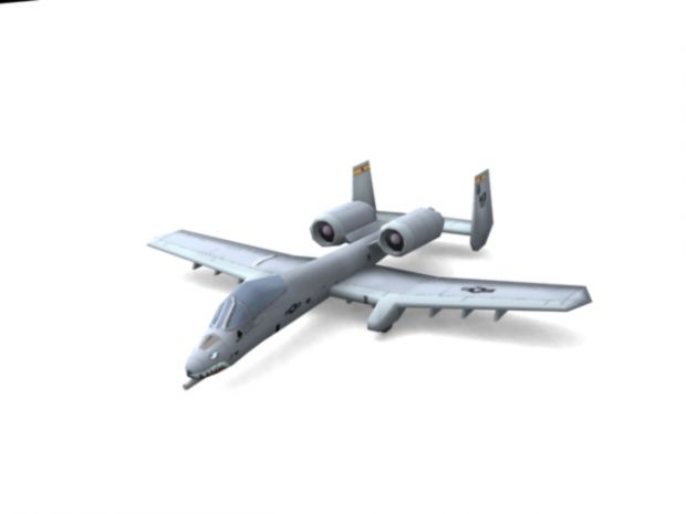 Render of the US A-10 Close Support Aircraft.