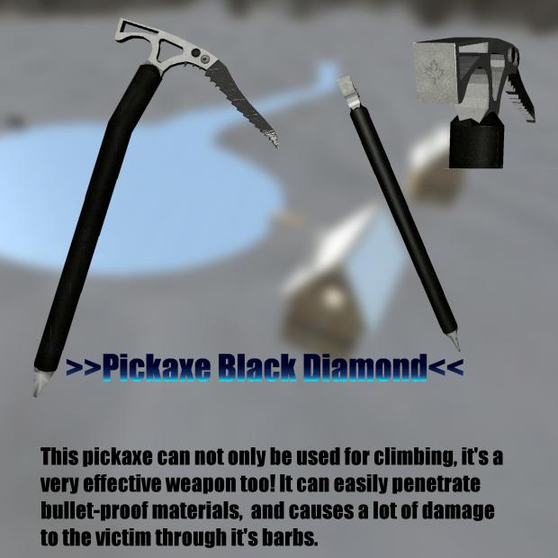 Pickaxe: Black Diamond.