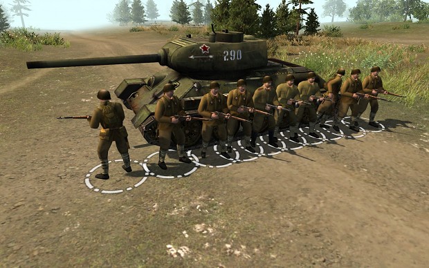 T-34/85 and rifle infantry