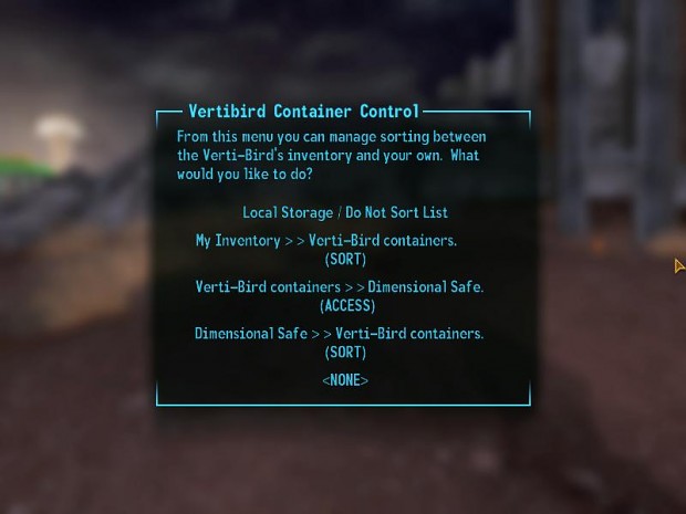 Verti-Bird Container Control