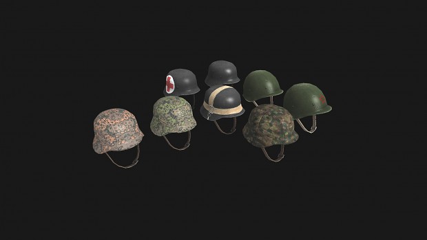 Camouflage helmets