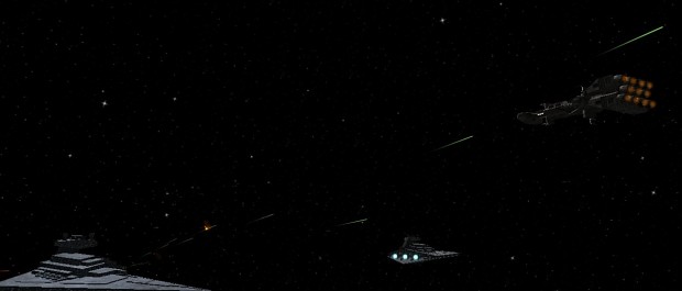 Star Destroyer Laser Barrage