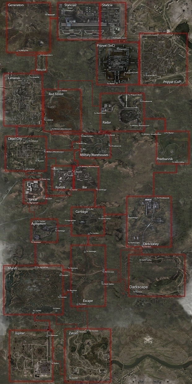 stalker shadow of chernobyl map