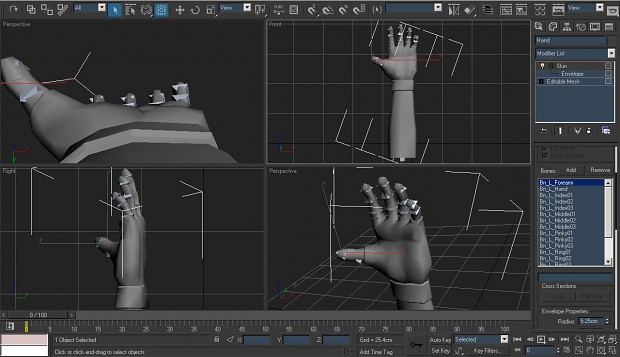 Jacks Hands, complete geometry and rig.