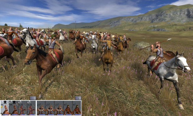Caucasian cavalry in action