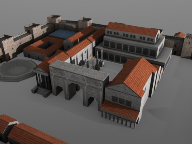 Roman metropolis Strat Map model