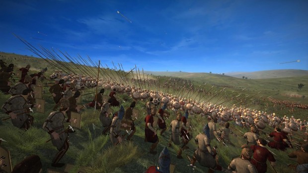 Saka axemen confront a Baktrian phalanx